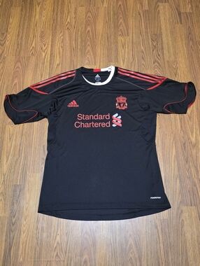 Y2K Liverpool FC 2010-11 Adidas Formotion Training Shirt Men’s XL Black Red F47